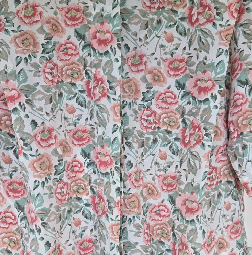 Vintage Notations Floral 90s Librariancore Blouse Size Petite 8